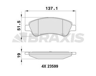ON FREN BALATASI BERLINGO II PARTNER II P1007 C2 C3 II C4 XSARA PICASSO P207 C3 III DS3 C3 PICASSO P301 CELYSEE P208 P2008 C4 CACTUS / (ARKA FREN BALATASI DUCATO III BOXER III JUMPER III 2.2HDI 100 MULTIJET 2.3JTD 120 MULTIJET 3.0JTD 160 MULTIJET 07 /