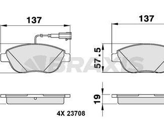 ON FREN BALATASI FIAT BRAVO II DOBLO FIORINO BIPPER NEMO PRATICO EVO PUNTO STILO IDEA LINEA 08> OPEL COMBO CORSA 12>