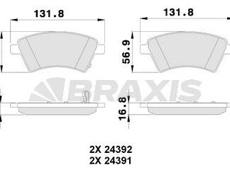ON FREN BALATASI KANGOO YM 2009 SEDICI 1.6 16V 1.9D MJET 06 / 06>SX4 1.5 1.6VVT 1.6VVT 1.9D 06 / 06>