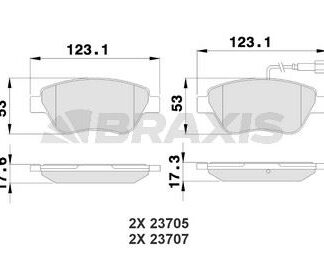 ON FREN BALATASI FIAT 500 500C DOBLO FIORINO PANDA 1.3 MJET 1.4 1.2 1.9 JTD 1.6 16V 01> FORD KA 1.3 TDCI 08>16 PEUGEOT BIPPER TEPEE 1.4 HDI 08>