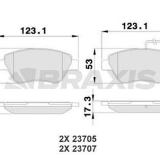 ON FREN BALATASI FIAT 500 500C DOBLO FIORINO PANDA 1.3 MJET 1.4 1.2 1.9 JTD 1.6 16V 01> FORD KA 1.3 TDCI 08>16 PEUGEOT BIPPER TEPEE 1.4 HDI 08>