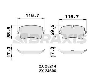 ARKA FREN BALATASI A6 (4G2) A6 AVANT (4G5) 2.8 FSI / 2.8FSI QUATTRO / 2.0TDI / 3.0TDI / 3.0TDI QUATTRO 11 / 10