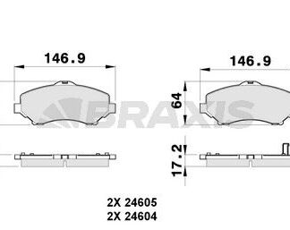 ARKA FREN BALATASI CHRYSLER GRAND VOYAGER V DODGE CARAVAN JOURNEY