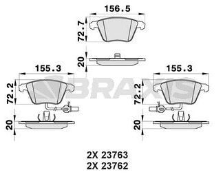 ON FREN BALATASI FISLI FABIA 1.4 00>03 A6 1.8T / 1.9TDI / 2.0 / 2.4 / 2.5TDI / 3.0 / 4.2 97>05