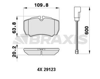 ARKA FREN DISK BALATA FORD TRANSIT V347 JUMBO 3,2TDCI 200PS 07>14 ARKA CIFT TEKER / IVECO DAILY III 29 L 14 IV / V 99>