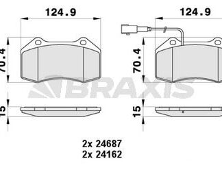 ON FREN BALATASI FISLI GRANDE PUNTO 199 1.4 ABARTH 12 / 07> 155PS.114KW