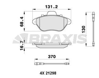 ON ARKA FREN BALATASI PEUGEOT 605 (10 / 1989>6 / 1994). RENAULT CLIO II (3 / 1998>3 / 2001). CLIO II