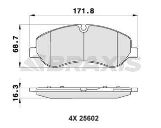 ON FREN BALATASI TRANSIT CUSTOM V362-V363 12> (ARKA TEK TEKER)