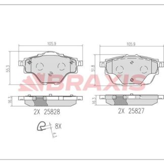 ARKA FREN BALATASI 3008 II-308 II-5008 II-508 II-C4 GRAND PICASSO II-C5 AIRCROSS-DS7-GRANDLAND X 13> DISK CAPI : 290MM
