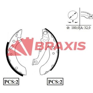ARKA FREN BALATASI PABUC ESCORT VII 95>00 1.4 / 1.8TD / 1.6 16V FIESTA IV 1.25 / 1.3 / 1.4 16V 95>02