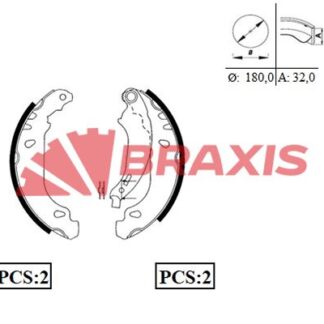 ARKA FREN BALATASI PABUC P206 P206+ (T3E) 1.1 1.4 1.4HDI 1.6 1.9D ABS 98>
