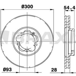 ON FREN DISK AYNASI TRANSIT V347 2.2 – 2.4 – 3.2TDCI ARKADAN CEKER 06> OLCU: (300 * 28)