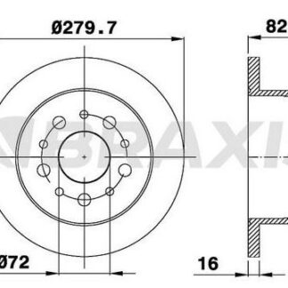 ARKA FREN DISK AYNASI BOXER JUMPER DUCATO (TUM MODELLER) 14Q (15 JANT) 1,9 2,0 HDI 2,2 HDI 2,5DUZ 2,5T (00 13)