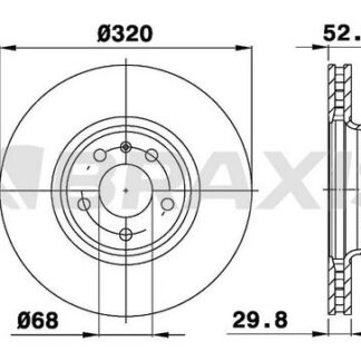 ON FREN AYNASI HAVALI SAG SOL AUDI A4 A5 Q5 (320X30MM) 08>>