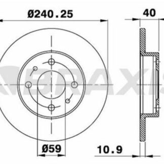 ON FREN DISKI FIAT 500 500C 07> TEMPRA TIPO PUNTO PANDA MAREA BRAVO 96> ALFA ROMEO 145 146 155 92> FORD KA 08>12