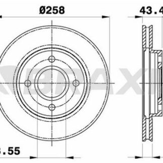 ON FREN DISK AYNASI FOCUS I 98>04 FIESTA V 00>08 FUSION 02>12 FORD KA 1,6 03>08 MAZDA II 1,2 / 1,4 / 1,6 03>