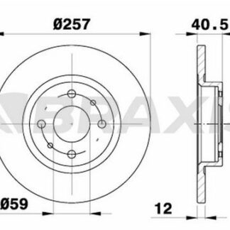 ON FREN AYNASI (DISKI) BRAVA BRAVO I MAREA PUNTO TEMPRA TIPO ALFA ROMEO 145 146 (257MM)