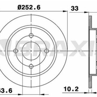 ARKA FREN DISK AYNASI FOCUS 98>05 FIESTA V 04>08 FISETA VI 13 /> SCORPIO 94>98 SIERRA 82>93 CAP: (253