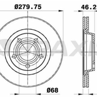 ON FREN DISK AYNASI PASSAT 96>00 A4 94>00 A8 96>10 PHAETON 02>
