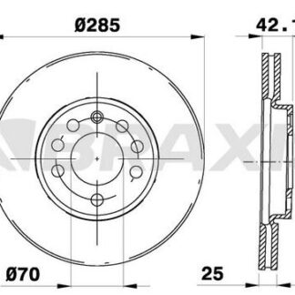 FREN DISKI ON CROMA 05> / VECTRA C 02> SIGNUM 03>08 02> / 9 3 02> HAVALI 285MM