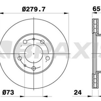 ON FREN DISK AYNASI BOXER JUMPER DUCATO TUM MODELLER (97 13) 1000 1400KG 14Q (15 JANT) HAVA SOGUTMALI (CAP:280 KALINLIK: 16)