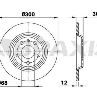 ARKA FREN AYNASI HAVALI AUDI A4 A5 Q5 A6 A7 (300X12) 08>>