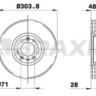 ON FREN DISK AYNASI C5 III P407 DW10BTED4 (2,0 16V) EXPERT III JUMPY III SCUDO III HAVALI 1,6HDI 2,0HDI (HAVA SOGUTMALI)
