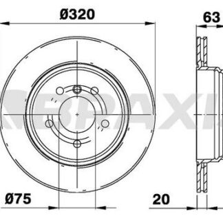 ARKA FREN DISKI BMW E60 E61 320MM