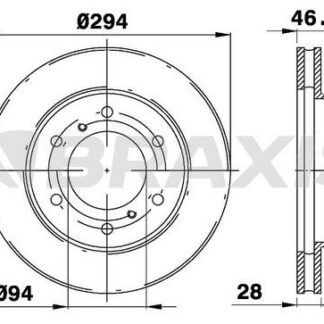 ON FREN DISK AYNASI HAVALI MITSUBISHI L200 2.5 D 4×4 06-12 PAJERO 10-13 3.2 (294X6)