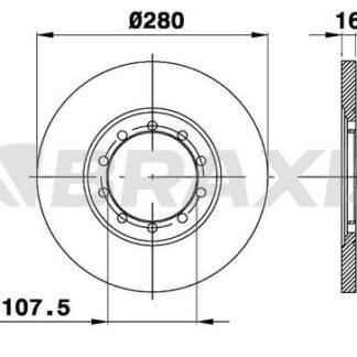 ARKA FREN DISK AYNASI TRANSIT V347 2.2TDCI / 2.4TDCI / 3.2TDCI 06>14 A.CEKER+ABSLI