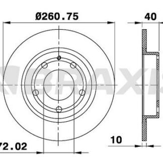 ARKA FREN AYNASI DUZ MAZDA 626 2.0 FS 92>97 MX 6 2.0 2.5 2 5 92>97 261×5 FORD PROBE II (ECP) 2.0 16V 93>98