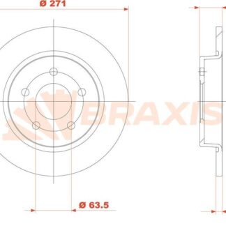 ARKA FREN DISK AYNASI FOCUS III CB8 11>14 FOCUS IIII CEW 14> DÜZ 271MM