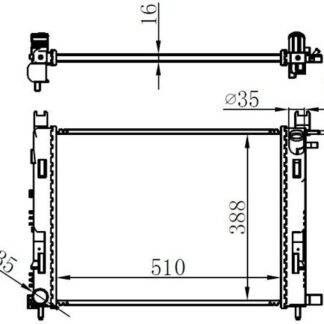 SU RADYATÖRÜ BRAZING SYMBOL II 1.5 DCI CLIO IV LODGY DOKKER (510X378X16)