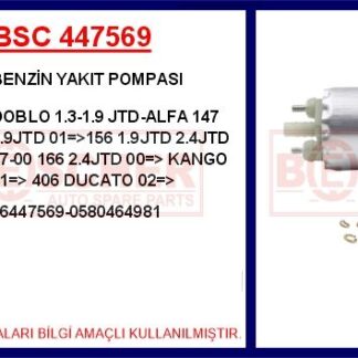 BENZIN YAKIT POMPASI DOBLO 1.3-1.9 JTD-ALFA 147 1.9JTD 01=>156 1.9JTD 2.4JTD 97-00 166 2.4JTD 00=> KANGO 01=> 406 DUCATO 02=>