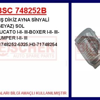 DIS DIKIZ AYNASI SINYALI (BEYAZ) SOL BOXER III JUMPER III DUCATO III 06>