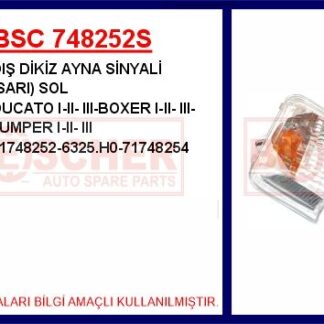DIS DIKIZ AYNASI SINYALI (SARI) SOL BOXER III JUMPER III DUCATO III 06>