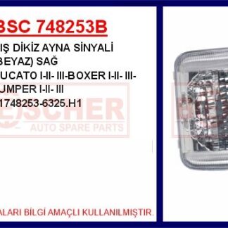 DIS DIKIZ AYNASI SINYALI (BEYAZ) SOL BOXER III JUMPER III DUCATO III 06>