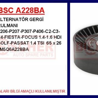 ALTERNATOR GERGI RULMANI P206-P207-P307-P406-C2-C3-C4-FIESTA-FOCUS 1.4-1.6 HDI GOLF-PASSAT 1.4 TSI 65×26
