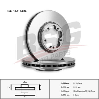 FREN DISKI ON [288 mm] ARKA TEK TEKER TRANSIT V-362 V-363 12-