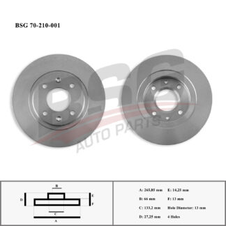 FREN DISKI ON 301/C-ELYSEE/PARTNER/C2/C3 98-