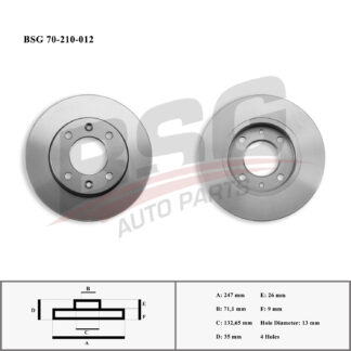 FREN DISKI ARKA B.M 307/C2/C3/C4/PARTNER 02-
