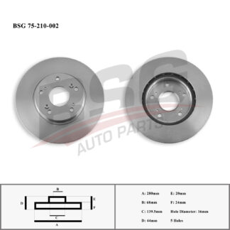 FREN DISKI ON 280MM (5 BIJON) MEGANE III FLUENCE LAGUNA III SCENIC III DUSTER EXPRESS JUKE (F16) 1.0 TCE 1.6 2.0 1.5 DCI 07-