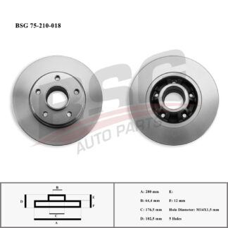 FREN DİSKİ ARKA 280 MM RULMANSIZ TEKLI PAKET TRAFIC II / VIVARO 01-