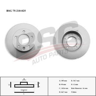 FREN DİSKİ ARKA 305MM 5BIJON ADET FIYATIDIR(KUTU İÇİ 2ADET) MASTER II / MOVANO 98-