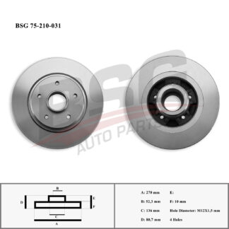 FREN DİSKİ ARKA RULMANSIZ 270 MM SCENIC II/MEGAN II SW 03-