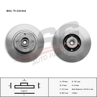FREN DİSKİ ARKA RULMANLI 270 MM SCENIC II/MEGAN II SW 03-