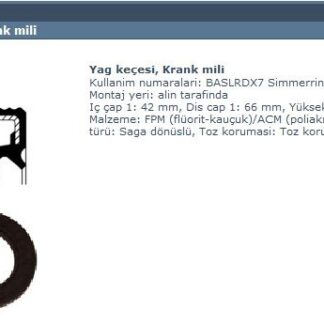 KRANK KECESI (ON) P106 P206 C2 C3 NEMO BIPPER P306 SAXO P205 AX ZX TU3A / TU3M P307 C4 P206 C2 C3 TU5JP4 P301 C3 III C ELYSE P308 EC5 OLCU: (42 * 66×6) / (20018081B)