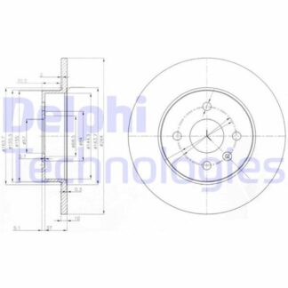 FREN DISKI ARKA ASTRA CLASSIC 99>02 H 04> , TOUR 04> 1.3 CDTI 16V 1.4 MERIVA A 03> DUZ 264mm 4 BIJON