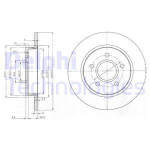 ARKA FREN DISK AYNASI FOCUS II 04 /> FOCUS II C MAX 03>07 C MAX 07 /> 1,6TI 16V / 1,6TDCI / 1,8 MAZDA III 03> OLCU (265 X 11×5 BIJON)