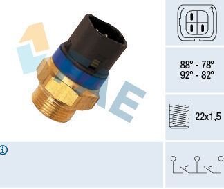 FAN MÜŞÜRÜ 3 FİŞLİ 78 °C / 88 °C MEGAN/LAGUNA 94-